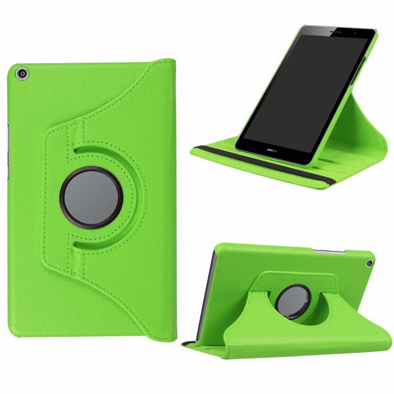 360 Degree Rotating Litchi Stand Leather Cover Case For Huawei MediaPad T3 8.0 KOB-L09 KOB-W09 Tablet Case Honor Play Pad 2 8