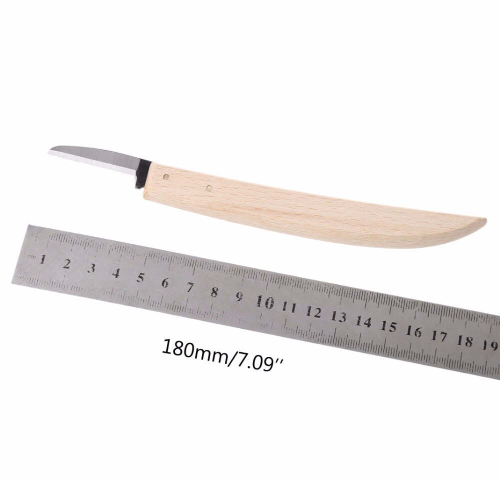 Aneng 18cm kniver av bøketre som arbeider med banantype håndtak treskjæringsverktøy