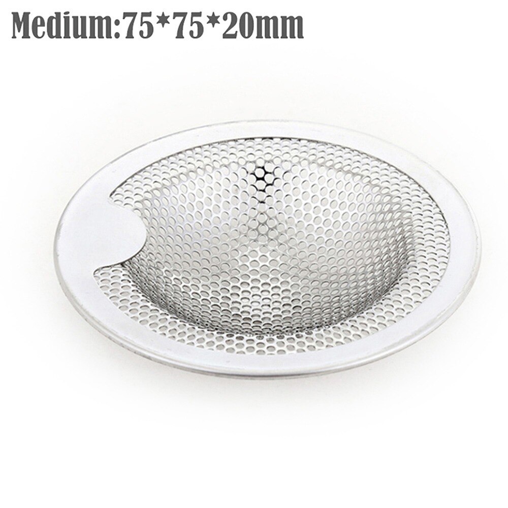Kitchen Bathroom Sink Filter Drain Stainless Steel Drain Hole Drain Hole Bathtub Shower Waste Stopper Sewer Sink Kitchen Gadgets: 75x75x20mm