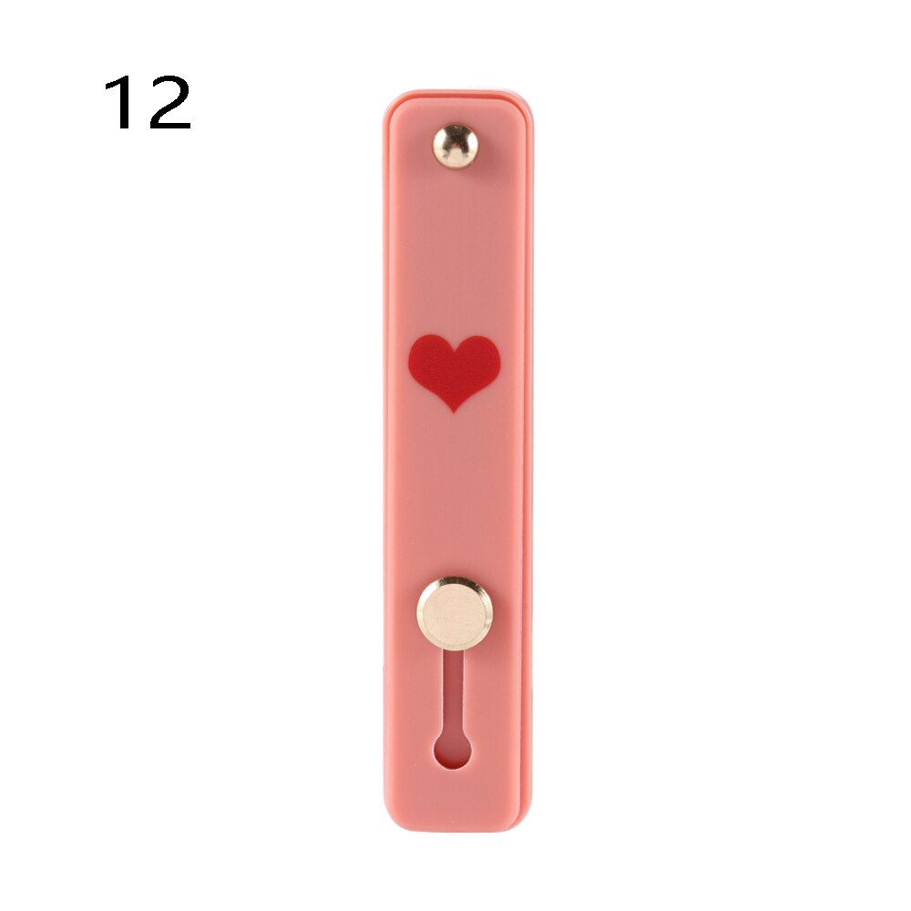 1pc uniwersalny silikonowy uchwyt na telefon palec serdeczny pasek na nadgarstek Push Pull Grip Stretch stojak serce cukierki kolor opaska na rękę uchwyt: 12