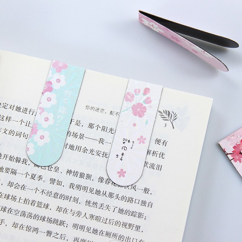 6 stücke Magnetische Lesezeichen Lustige Magnet Papier Marker Seite Clips Buch markieren für Schüler Büro Lesen Schreibwaren freundlicher Lesezeichen
