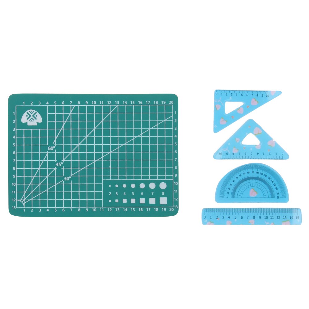 1 Set of Ruler Plate Set Simulation Ruler Mini House Supplies Miniature Ruler for Home Children Decor