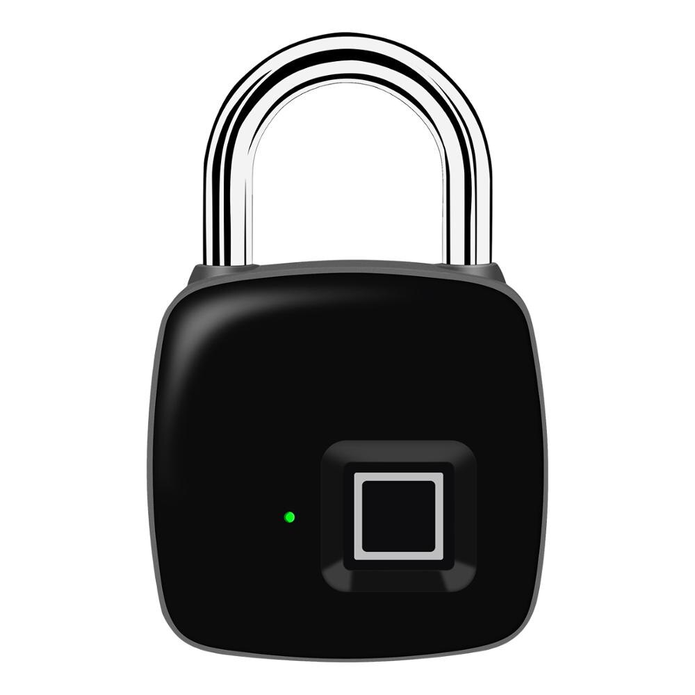 bluetooth Rechargeable Smart Lock Keyless Fingerprint Lock IP66 Waterproof Anti-Theft Security Padlock Door Luggage Lock FLP3+