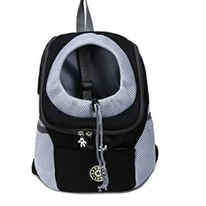 Hondendraagtas Rugzak Puppy Carrier Front Pack voor kleine middelgrote honden Kat Reisrugzak Ademende hondendraagtas: L / Black