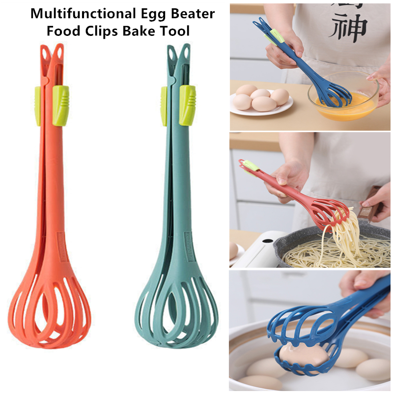 Multifunctionele Eierklopper Garde Melkpasta Tang Voedselclips Mixer Handmatige Roerder Keukencrème Bakgereedschap Keukenaccessoires
