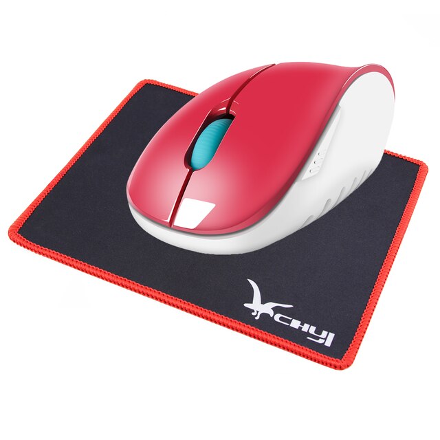 Sem fio 2.4ghz mouse usb optical rosa mouse vertical 4 botões 1600dpi ergonômico ratos gaming copmputer mause para portátil gamer: Pink and Pad