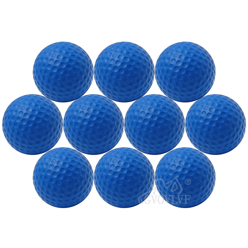 10 teile/los Weiche drinnen Praxis PU Gelb Golf Bälle Ausbildung Hilfe für Golfspieler: Blau