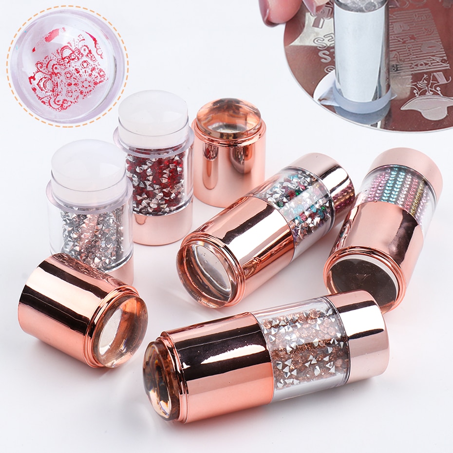 3Pcs Siliconen Nail Stamper Schraper Set Double-Ended Clear Jelly Voor Nail Art Stamper Stamping Polish Manicure Image tool JI1839