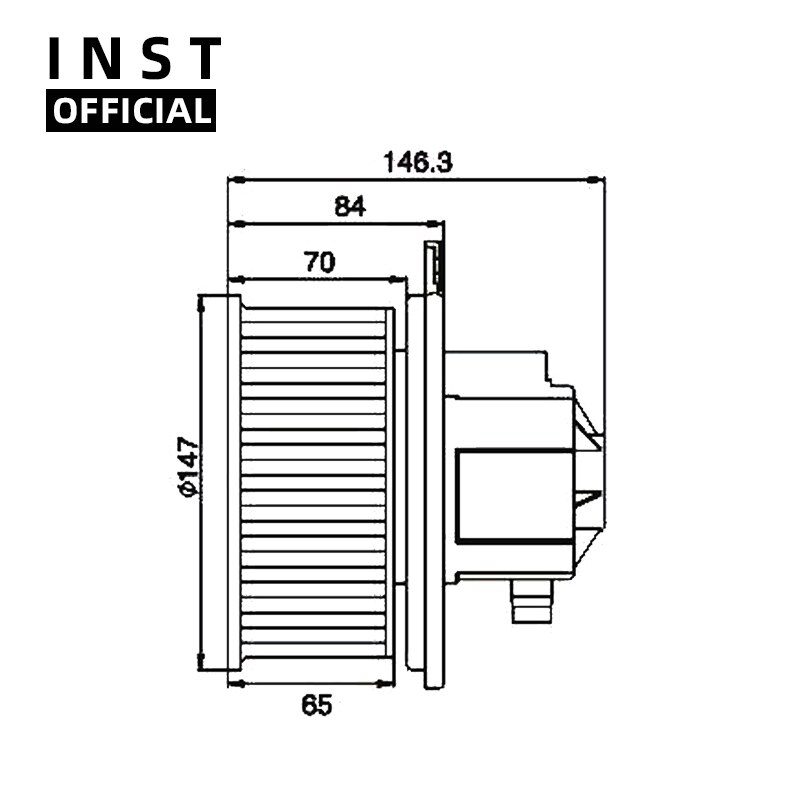 Air Conditioning Fan AC A/C Blower Motor FOR 12v INST-7132