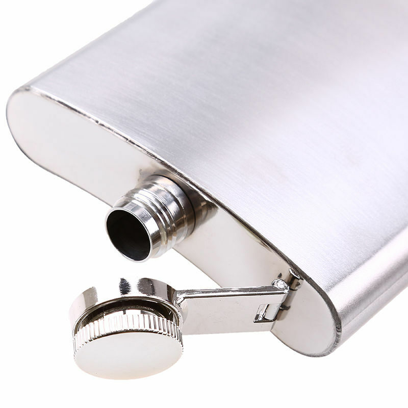 Stainless Steel Hip Flask Liquor Whiskey Alcohol Pocket Wine Bottle 7 8 10 oz