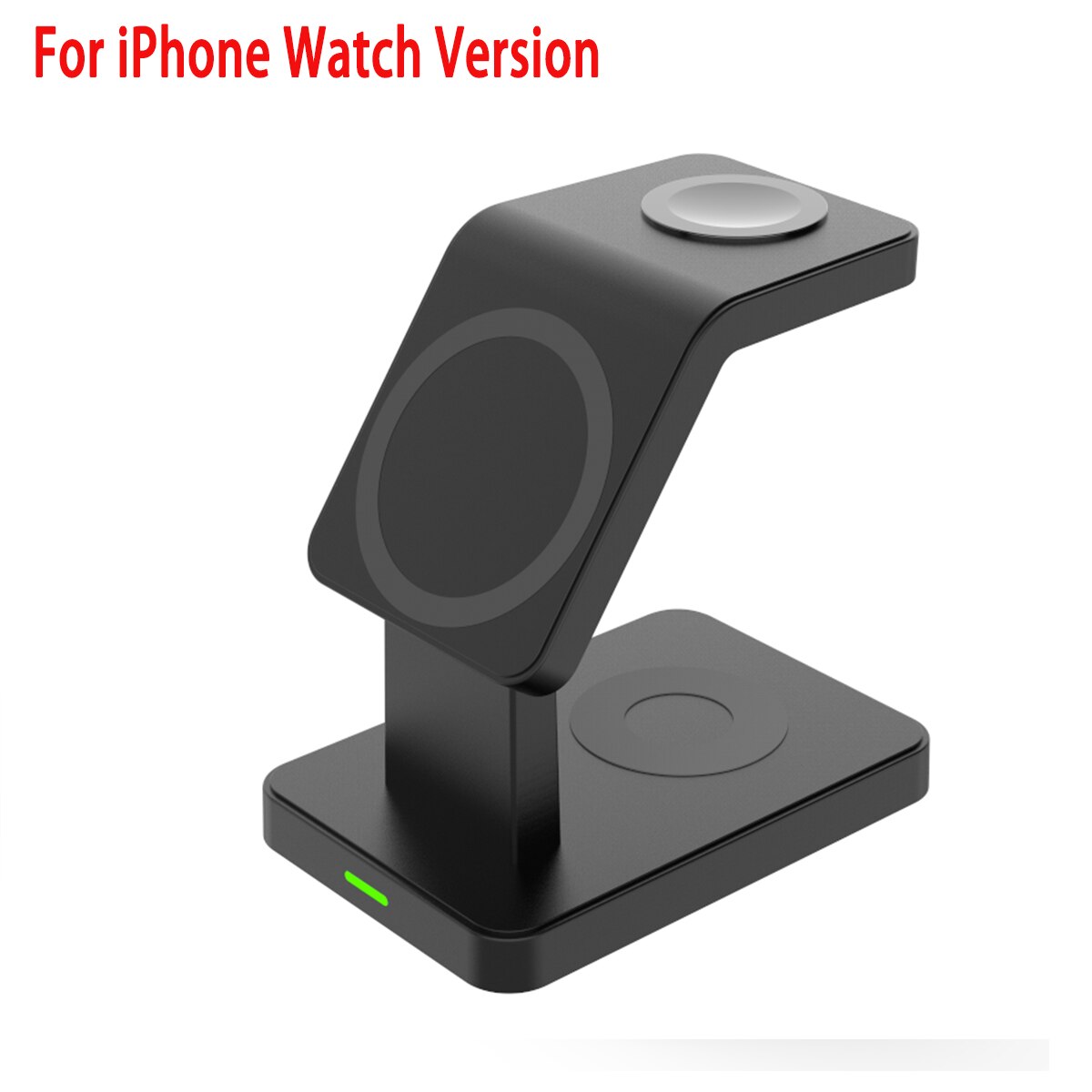 30w kabelloser ladeständer für iphone 13, 12 pro max, apple watch 3 in und 1 qi; schnellladestation für airpods pro und iwatch 7 und 6: Schwarz