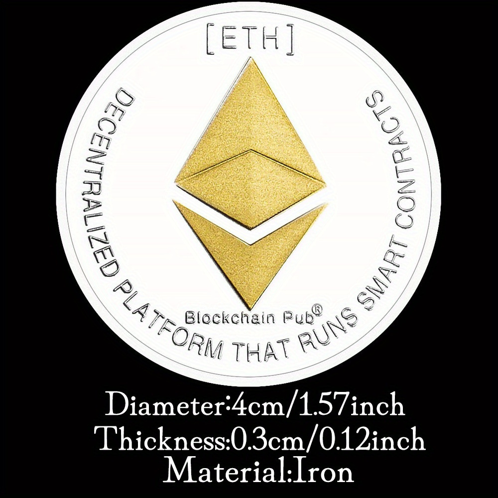 Ethereum pièce Souvenir commémoratif plaqué argent... – Grandado