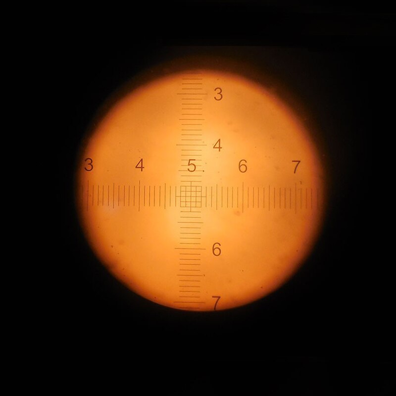 Div = 0.1 mm mikroskop okular mikrometer til scenemikrometer kalibrering graticule tverr linjal 10 x 10 skala lysbilde