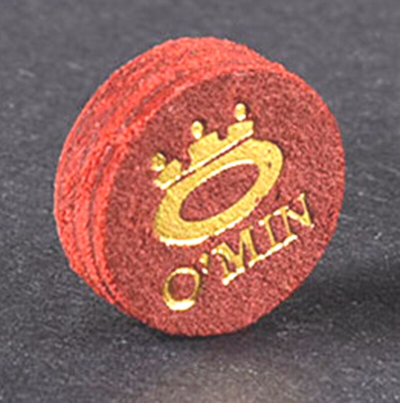 Punta de taco de billar inglés, accesorios de cuero para billar, color rojo, 1/2/6 Uds., 10,5/12mm