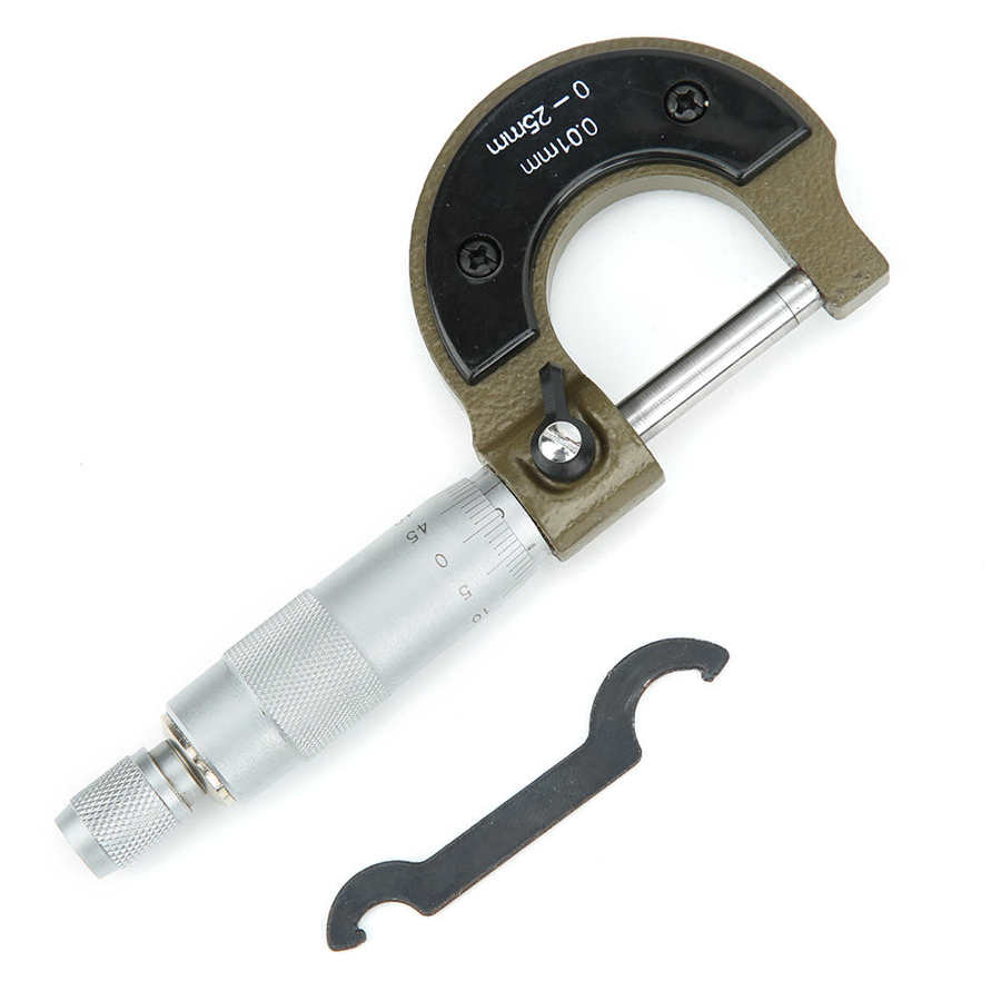 Micrometer Outside External Metric Measuring Instrument Machinist Measuring Tools 0-25mm 0.01mm For Mechanist Caliper
