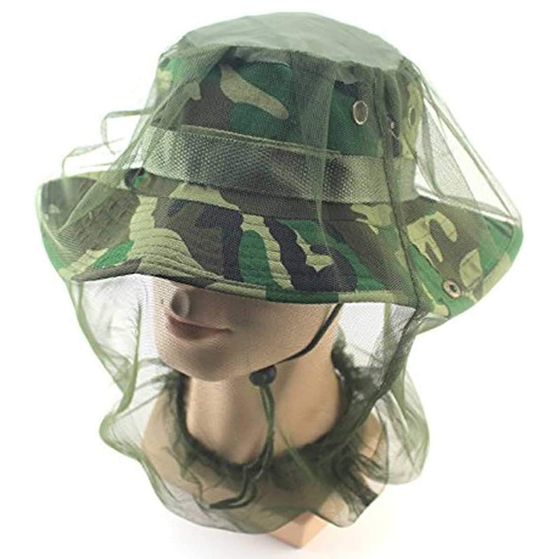Anti myg hat udendørs fiskekasket midge myg insekt hat fiskeri hat hoved netto ansigtsbeskytter rejse camping cap hatte