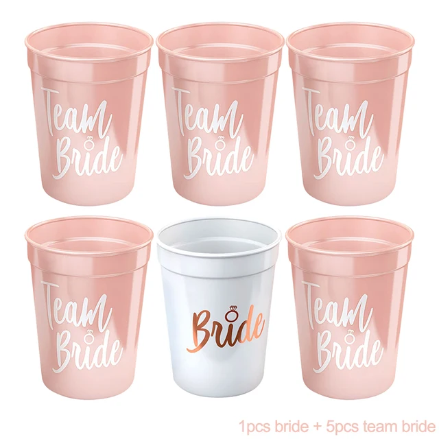 Multi set Bachelorette Party Team Bride Plastic Drinking Cups Bridal Shower Bride to be Hen Party Supplies Wedding Decor: Coffee