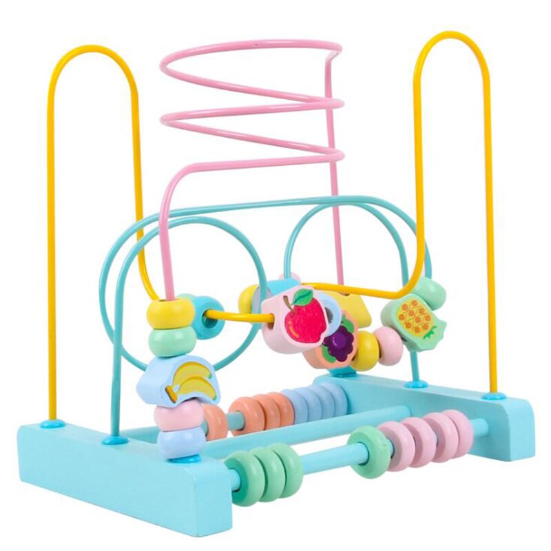 Niemowlę maluszek mały wczesna edukacja kolorowe zabawki 2020 nowy drewniany koralik labirynt zabawki dzieci koło koralik podstawka labirynt
