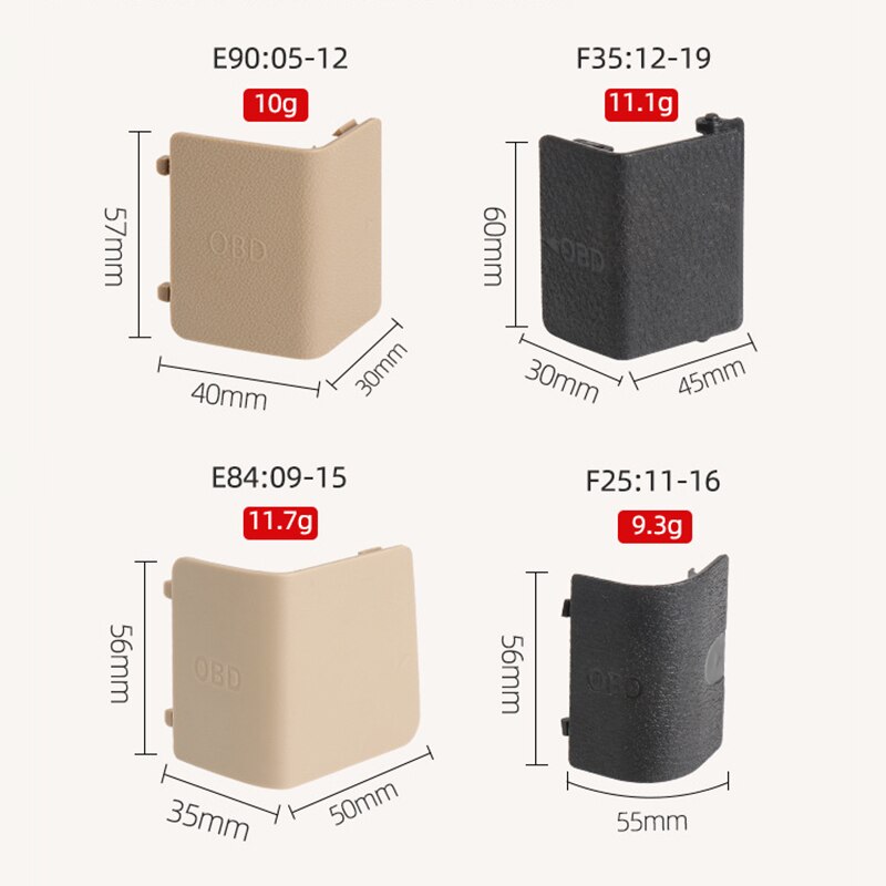 Car OBD Cover Trim For BMW E84 E87 E90 E91 F30 F35 F25 F26 X3 X4 Protective Shell Casing Diagnostic System Plug Panel