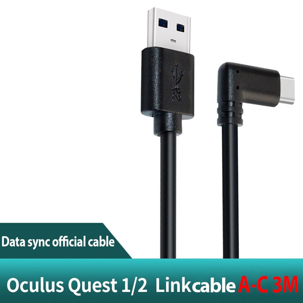 Headset-kabel-verbindungskabel typ-c, vr-verlängerungskabel, kompatibel mit oculus quest 2, symmetrisch und reversibel, 5 gbit/s