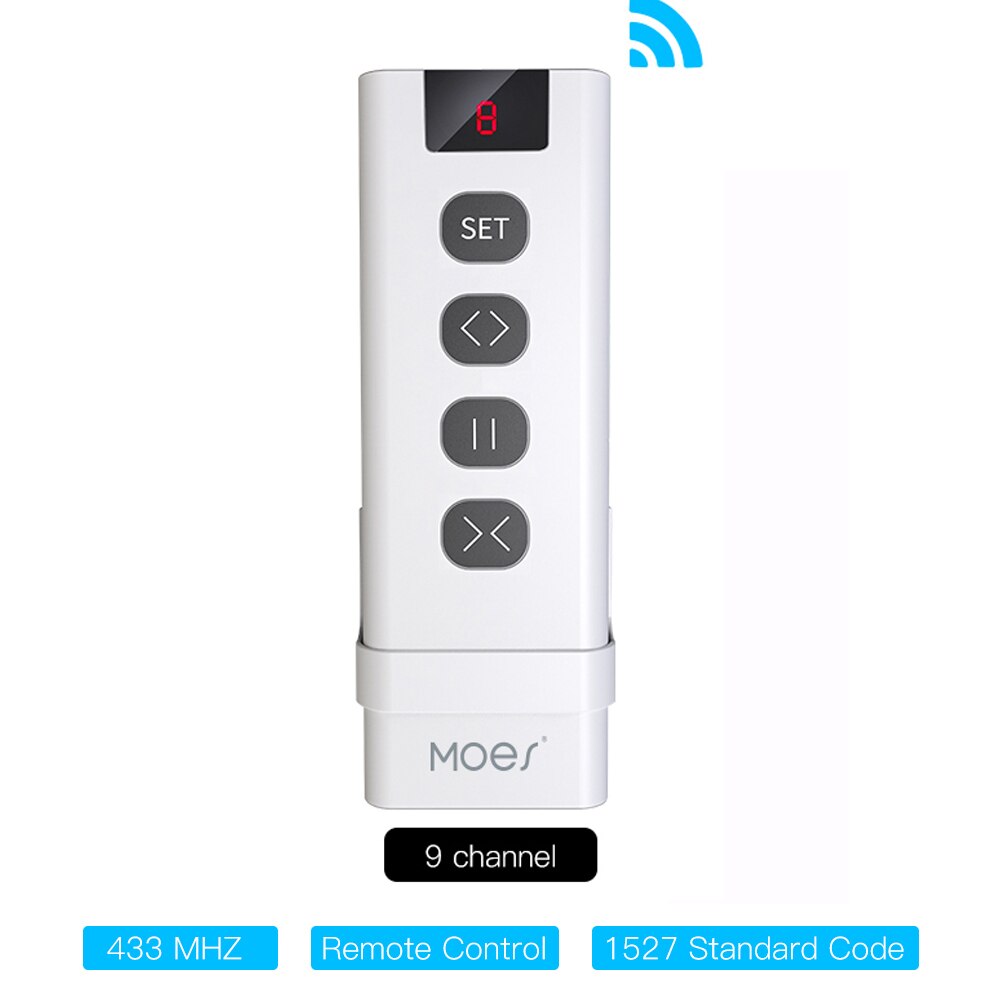 Módulo de interruptor de cortina inteligente Moes ZigBee RF433, para persiana enrollable motorizada, Motor 2MQTT, Tuya, APP inteligente Alexa y Google Home: 9 channel