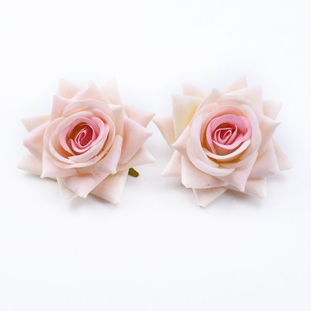 30/100PCS Kunstbloemen voor Kerst Woondecoratie Bruiloft Bruids Accessoires DIY Krans Een Cap Zijden rozen: S / Bruin