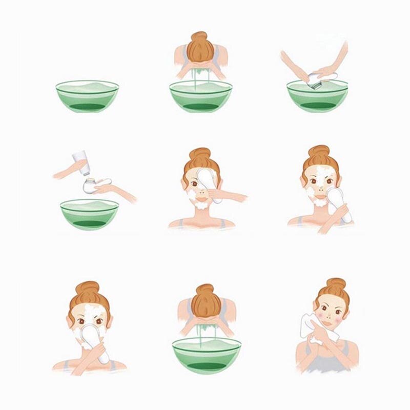 Cepillos de limpieza Facial de silicona de doble cara, limpieza profunda de poros duradera y de buena textura, para uso doméstico