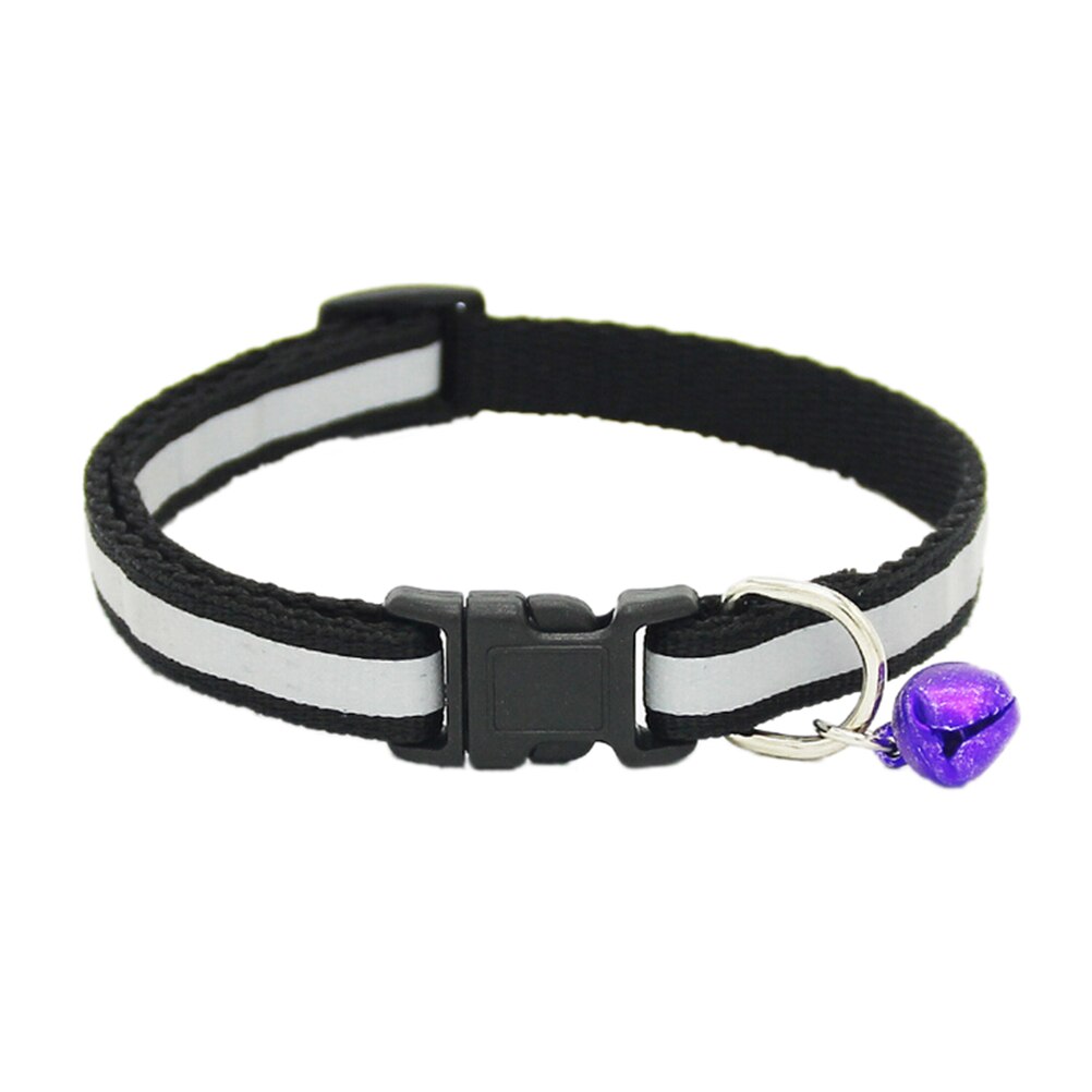 Verstelbare 1.0 Nylon Halsbanden Pet Halsbanden Met Bells Charm Ketting Kraag Voor Kleine Honden Kat Halsbanden Dierbenodigdheden: black