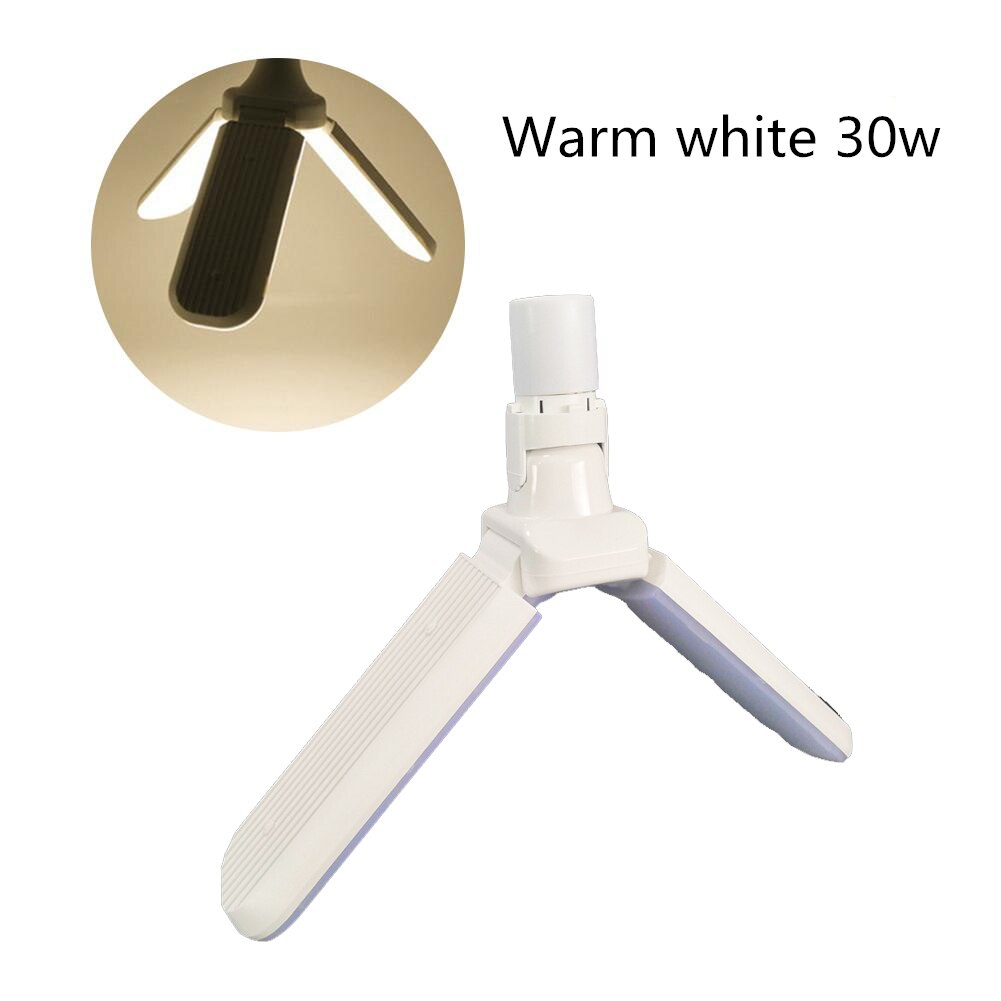 Deformable Garage Light Led highbay 30W E27 110-265V Ceiling Light for Garage/ Attic / Basement / Home LED Mining lamp: Warm white 30w