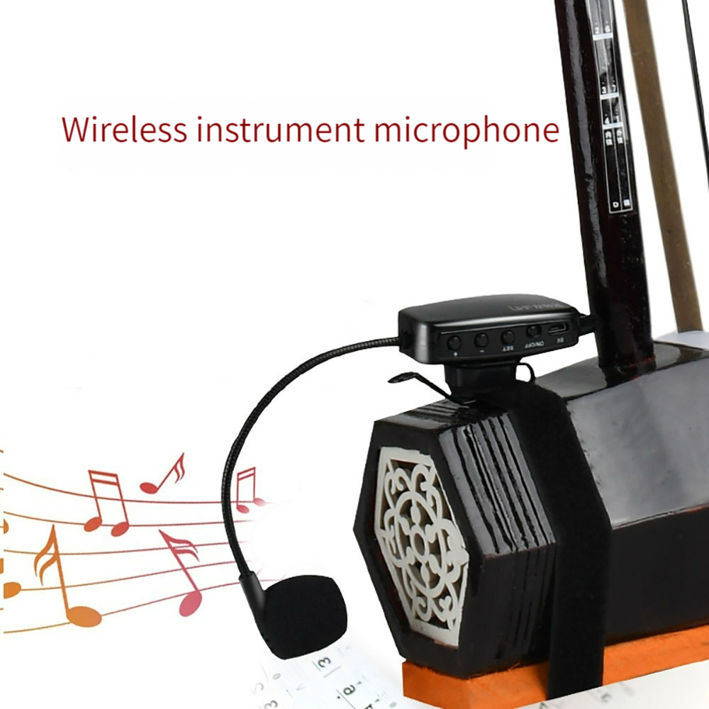 Microfone Sem Fio Profissional para Saxofone Trompete, Sax Transmissor Receptor, UHF 2.4G, 50m Plug Faixa