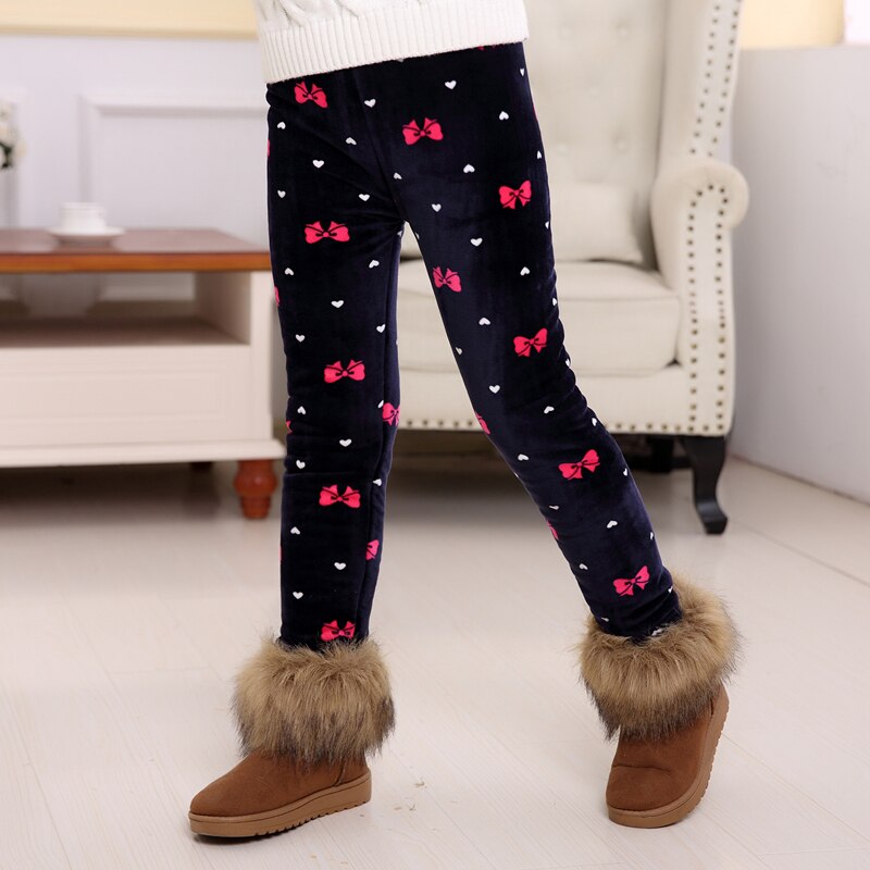 Plus terciopelo engrosamiento niñas polainas invierno algodón cálido bebé niña pantalones dibujos animados niños pantalones niños ropa: Style3 / 3 años