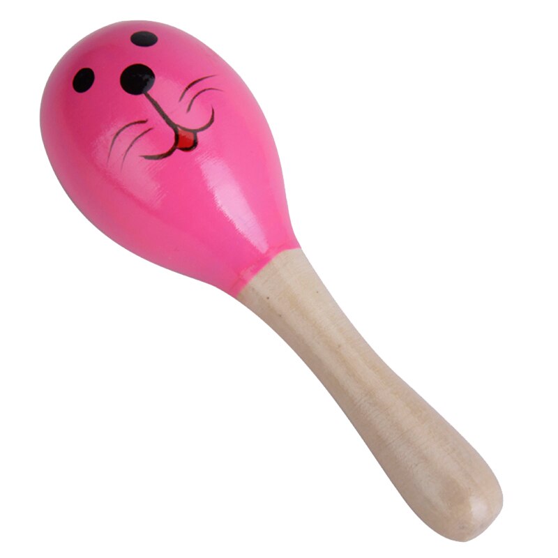Wooden Maracas Oval Percussion Musical Instrument Educational Toy for