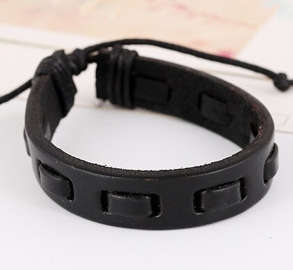 Gute Preis! Frauen Männer Armbänder Reine Hand Weben Leder Armband Einstellbar Armband Männer Schmuck: B014261