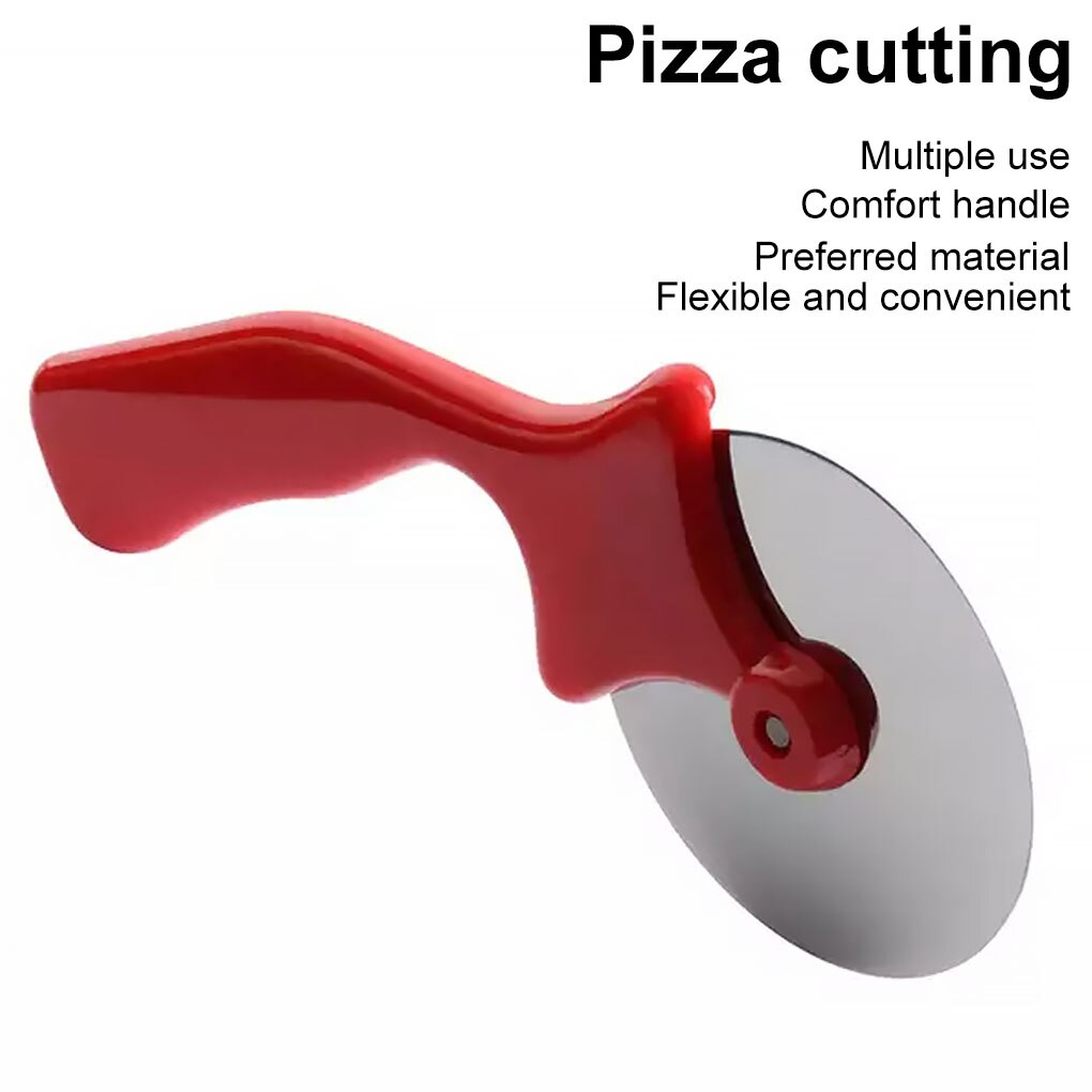 Rvs Roller Type Pizza Cutter Brood Taarten Wielen Roterende Cake Cut Koken Tool