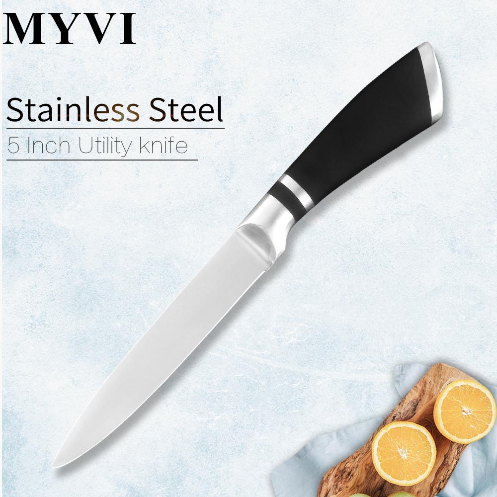 Handgjorda knivar i rostfritt stål köksknivar tillbehör japansk kock frukt verktyg santoku kock skivning bröd kniv set