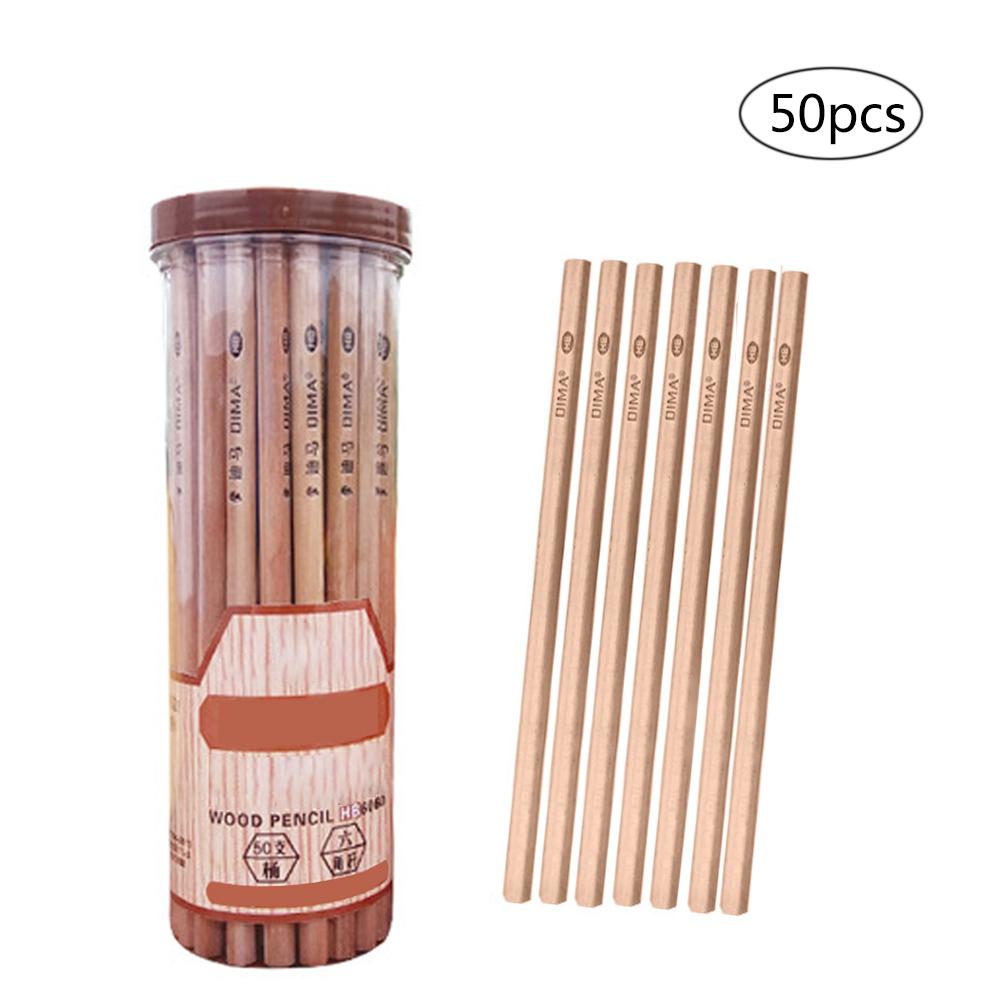 50 Pcs/lot HB Pencils Environment-friendly Non-toxic Graphite Pencils Students Stationery Supplies: Default Title