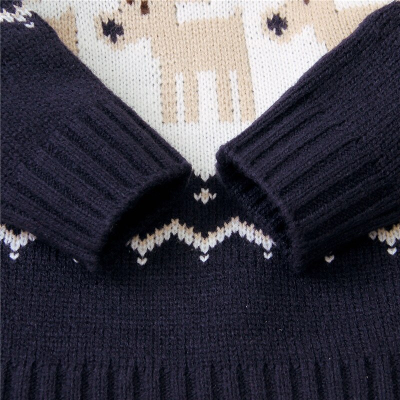 Kerst Kinderen Baby Jongens Meisjes Trui Ronde Hals Lange Mouw Losse Trui Met Elanden Patroon Voor Herfst En Winter warm