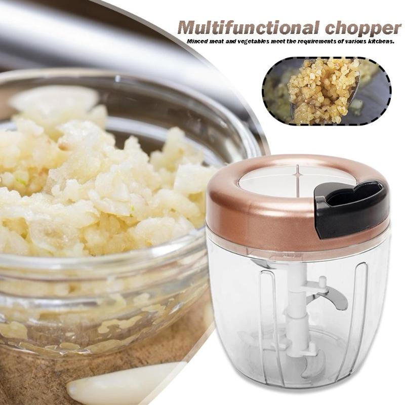 Portable Manual Meat Grinder Food Chopper Stainless Steel ABS Durable Mincer Mixer Blender Fruit Nuts Mixer Processors