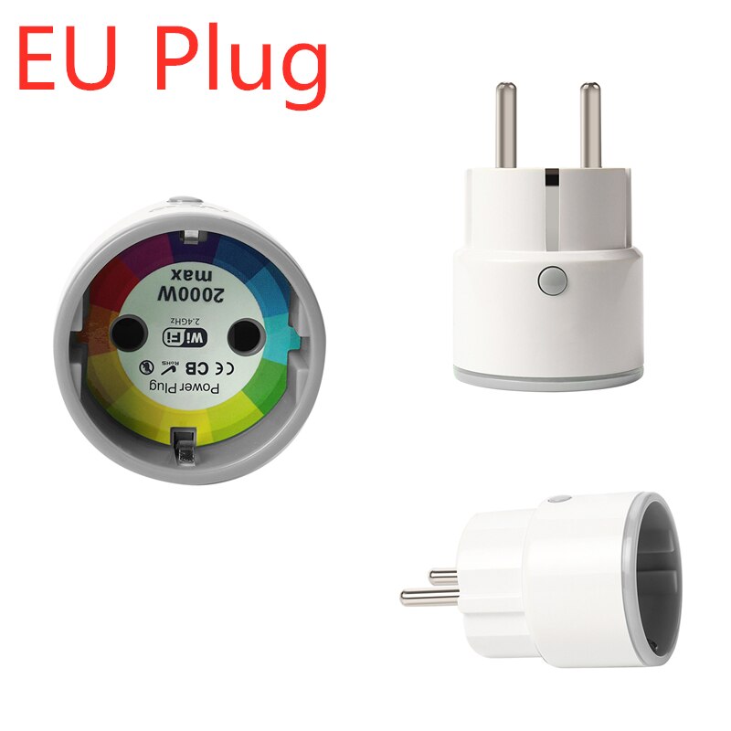 Mini Smart Socket WiFi Draadloze Socket US UK EU ZA Plug Smart Home Voice Afstandsbediening Timer Werk met Alexa google Home IFTTT: EU Plug 01