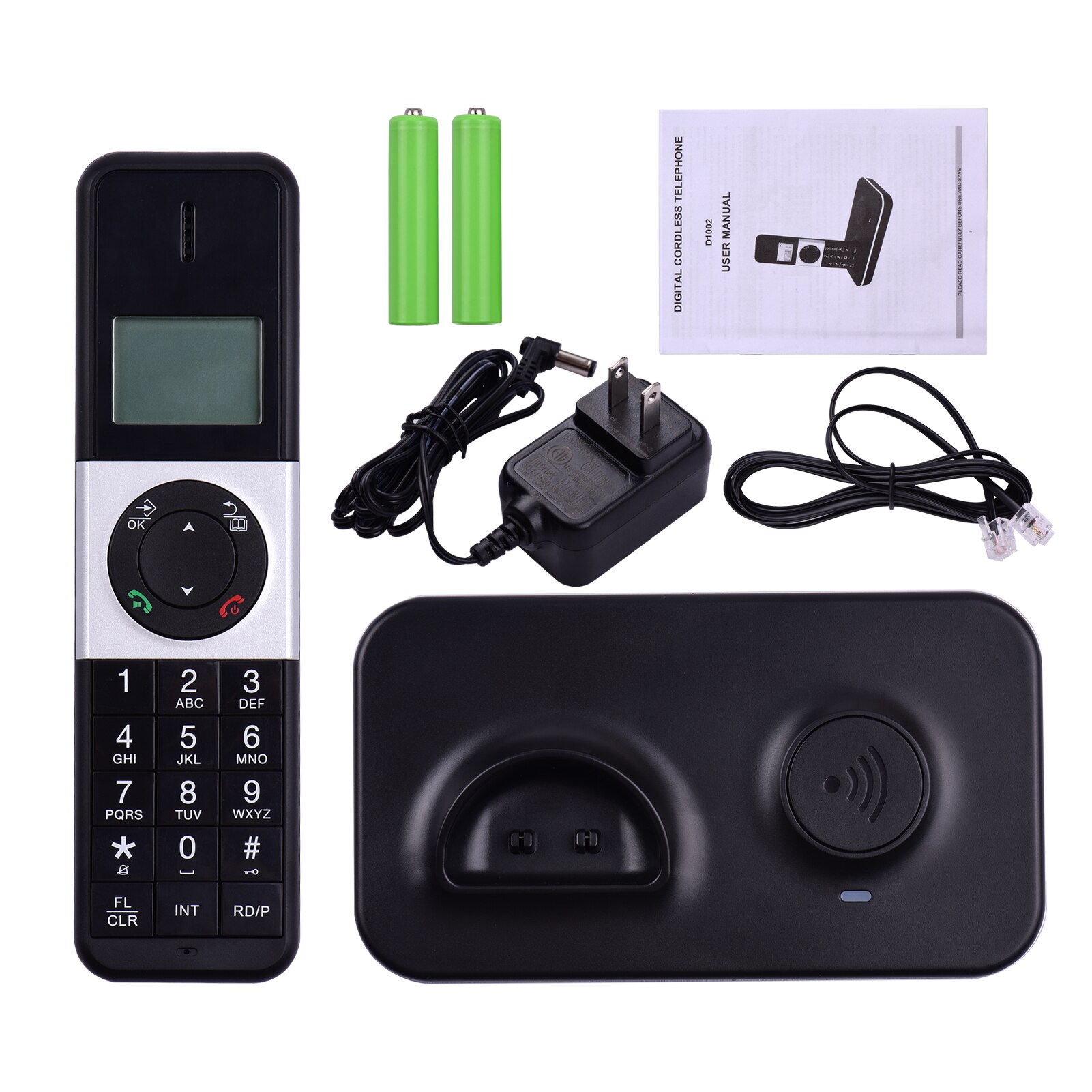 Digitale Draadloze Telefoon Met Lcd-scherm Caller Id Handsfree Bellen Conference Call 5 Handsets Verbinding Voor Office Home: US Plug