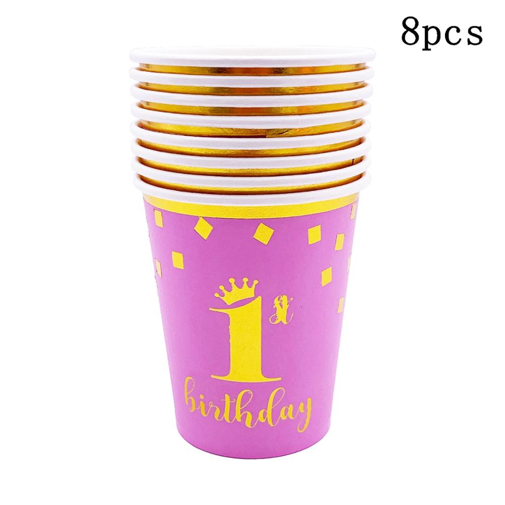 One Year Disposable Tableware 1st Birthday Banner Kids Happy Birthday Banner 1 One Year First Birthday Boy Baby Shower