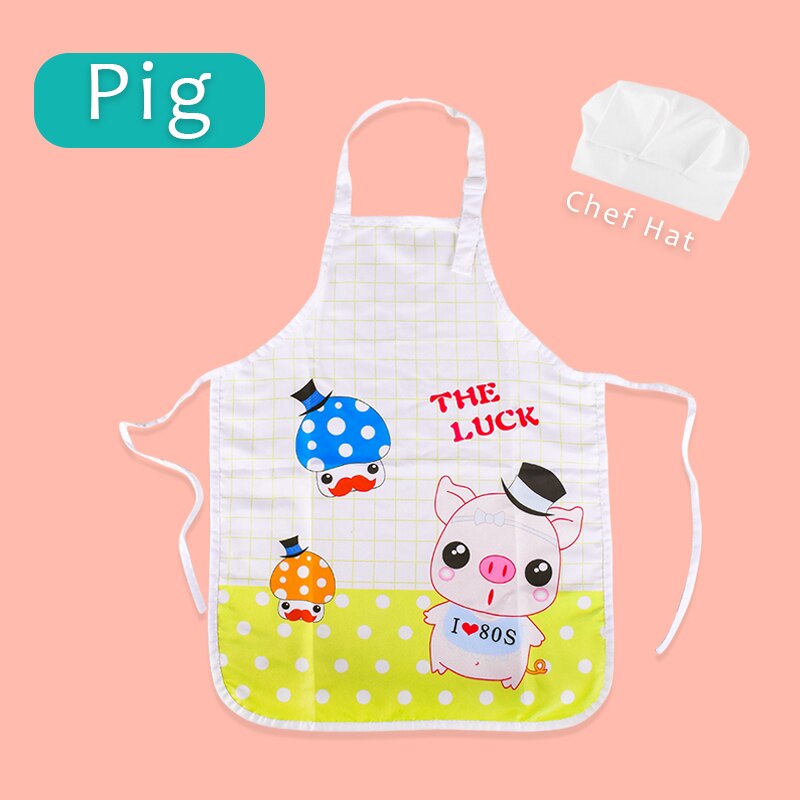 Children's Apron Performance Play House Cosplay Chef Hat Kids Kitchen Clothing: Default Title