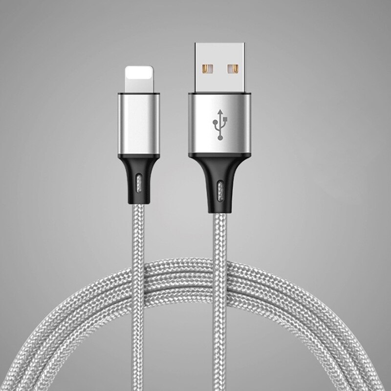 50CM 1M 2M 3M Daten USB Ladung Schnell Kabel für iPhone 6 S 6 S 7 8 Plus X XR XS Max 5 5S SE iOS Herkunft kurze lange Draht Kabel Ladegerät: Silber / 25CM