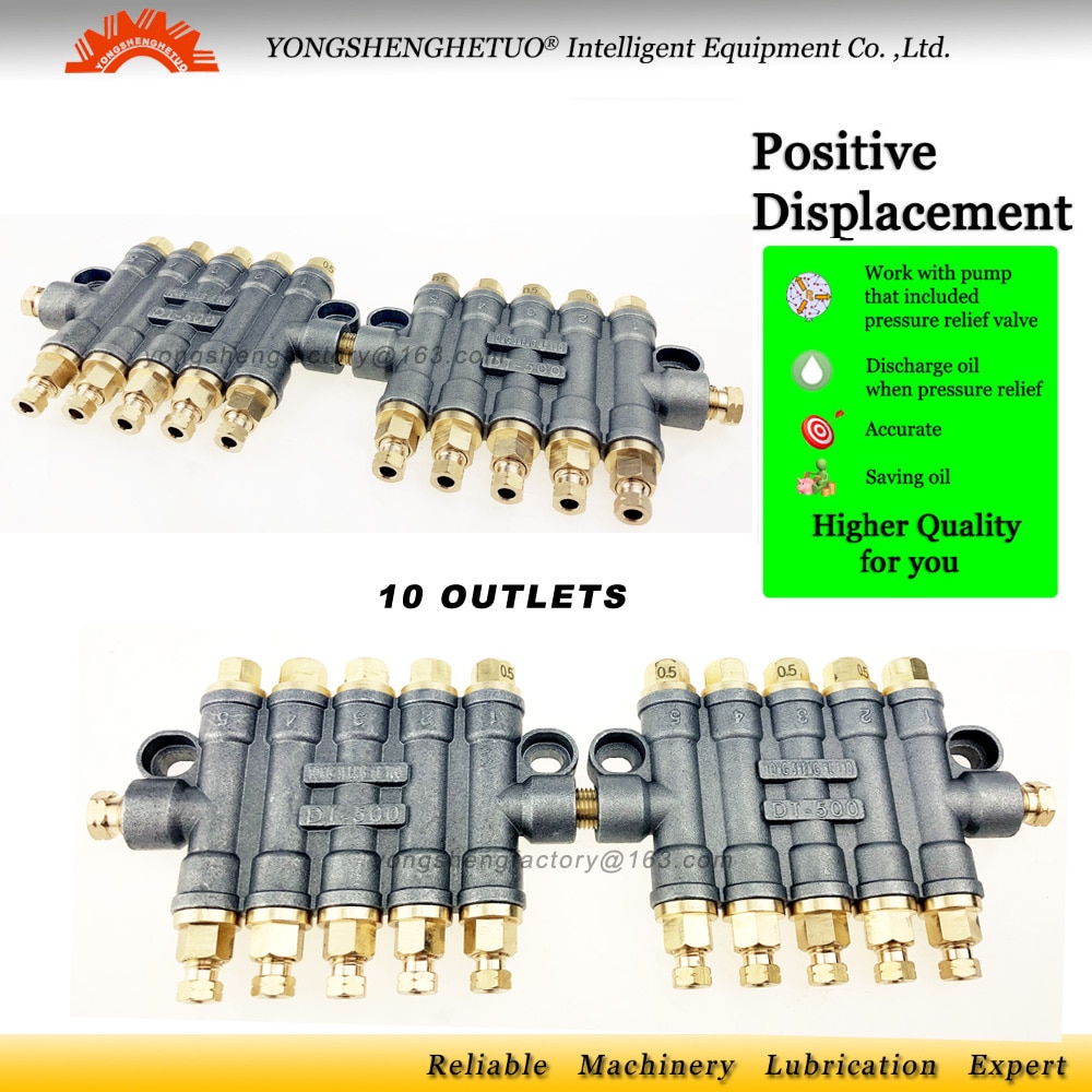 Detective volumetric OIL distributor Pressure Relief dispensers manifold separator valve 10 outlet DT