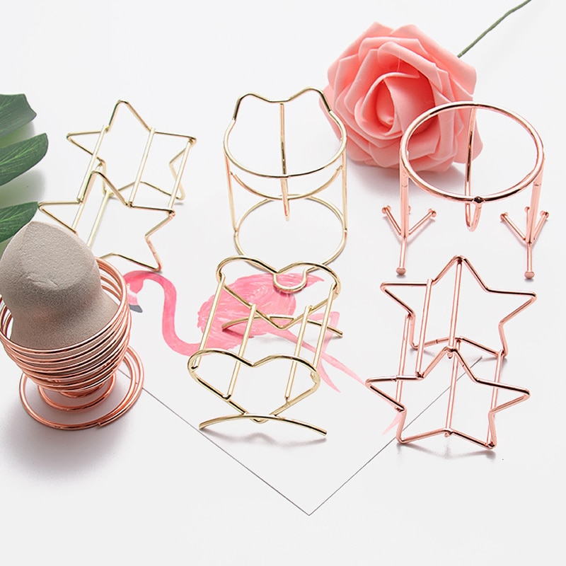 1 Pc mignon chat beauté oeuf support support sèche cosmétique maquillage éponge gourde poudre bouffée support organisateur boîte étagère stockage outils