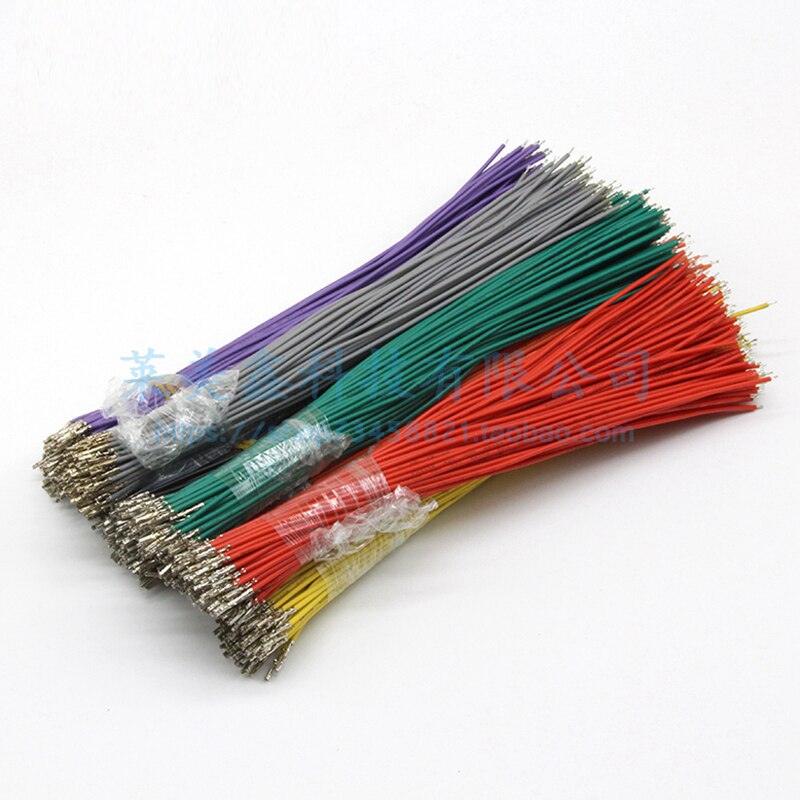 100PCS MX3.0 female terminal line single-end terminal 1007/22# line wire tail tinned single wire harness length 20/30CM