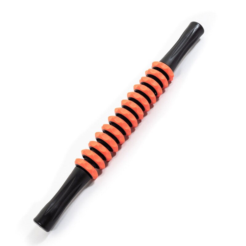 13-Wiel Massage Roller Trigger Point Stick Anti Cellulite Afslanken Body Massager Stick Voor Arm Terug Been Nek Spier tissue: Orange