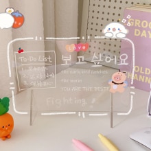 Acrylic Dry Erase Board with Stand Frameless Writing Memo Pad To Do List Reminder for Office Home School Resturants: 20x30cm