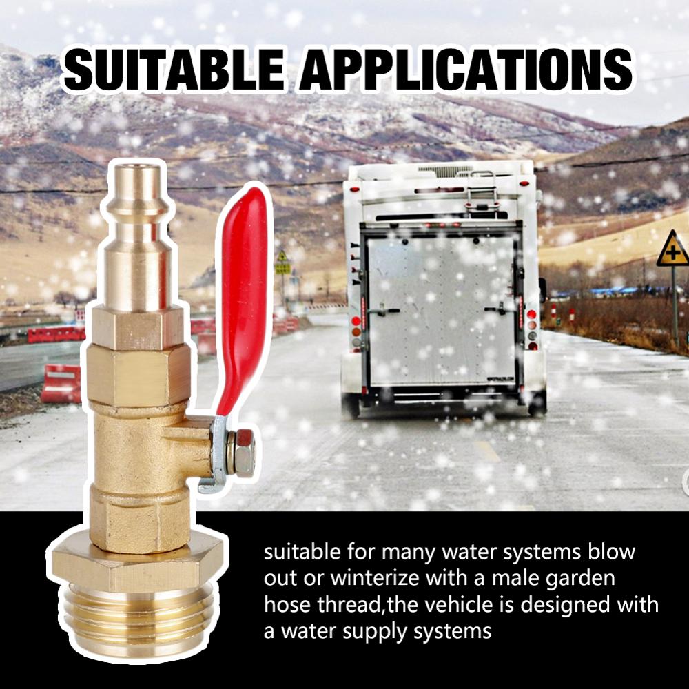 Winterklaar Quick Adapter Blowout Adapter Met 1/4 "Mannelijke Quick Plug & 3/4" Vrouwelijke Tuinslang Threading