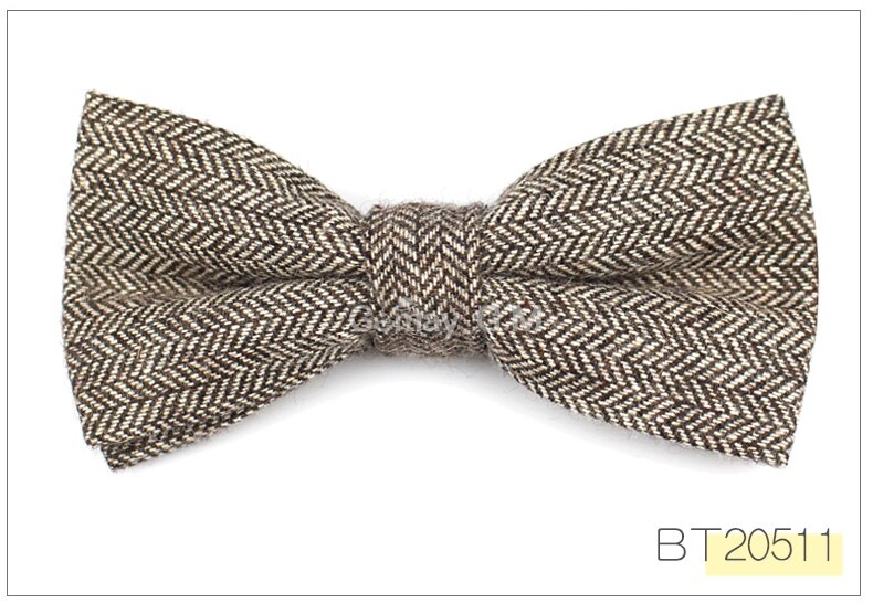 Vlnené motýliky pre mužov ležérne vlnené motýliky pre ženícha jednofarebné nastaviteľné zimné motýliky na svadbu: Bt20511